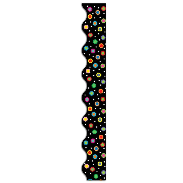 Dots On Black Wavy EZ Border, 72PK